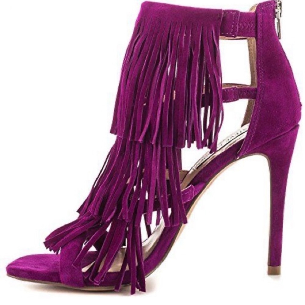 Steve Madden Vibrant‎ Purple Fringe Heels